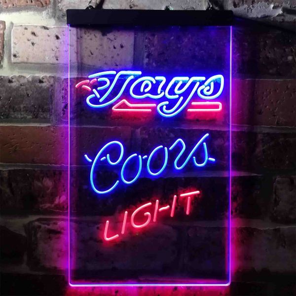 Toronto Blue Jays Coors Light Dual LED Neon Light Sign